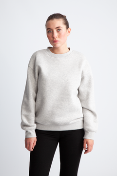 Lisa Hankie Ls Crew Neck Sweat - Light Grey Melange
