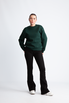 Lisa Hankie Ls Crew Neck Sweat - Scarab
