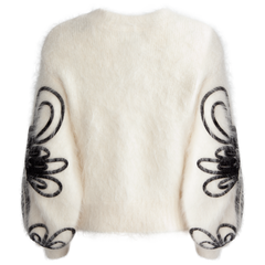 Freeflow Blouson Sleeve Knit - Ivory/Black