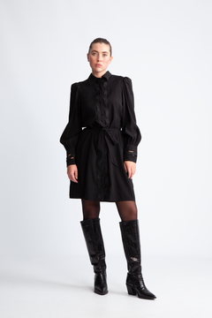 Yasunica Ls Shirt Dress S. - Black