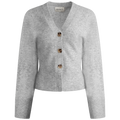 Elisabeth Knit Cardigan - Light Grey Melange