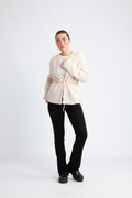 Sia Ras Ls Knit Belt Cardigan - Birch Melange