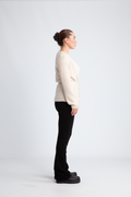 Sia Ras Ls Knit Belt Cardigan - Birch Melange