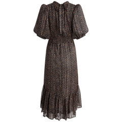 Jardin Midi Dress - Berry Black