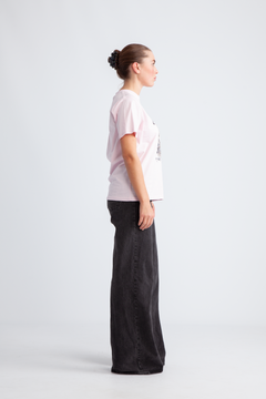 Basic Jersey Leopard Relaxed T-Shirt - Chalk Pink