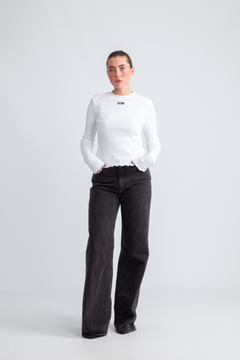 Rib Longsleeve Top - Bright White