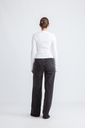 Rib Longsleeve Top - Bright White