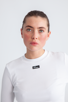 Rib Longsleeve Top - Bright White