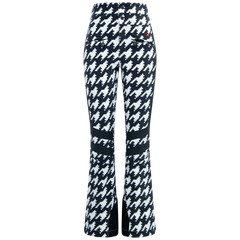 Aurora High Waist Flare Pant - Houndstooth - Black/Snow White