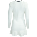 Pearl Trim Knit Mini Dress - White