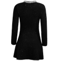 Sequin Knit Mini Dress - Black