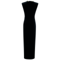 Velvet Embellished Maxi Dress - Black
