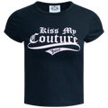 Kiss My Couture Capped Baby Sleeve Tshirt - Black
