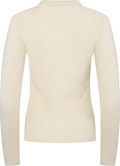 Marte Ls Rib Polo Knit - Off White