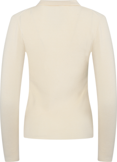 Marte LS Rib Polo Knit - Off White
