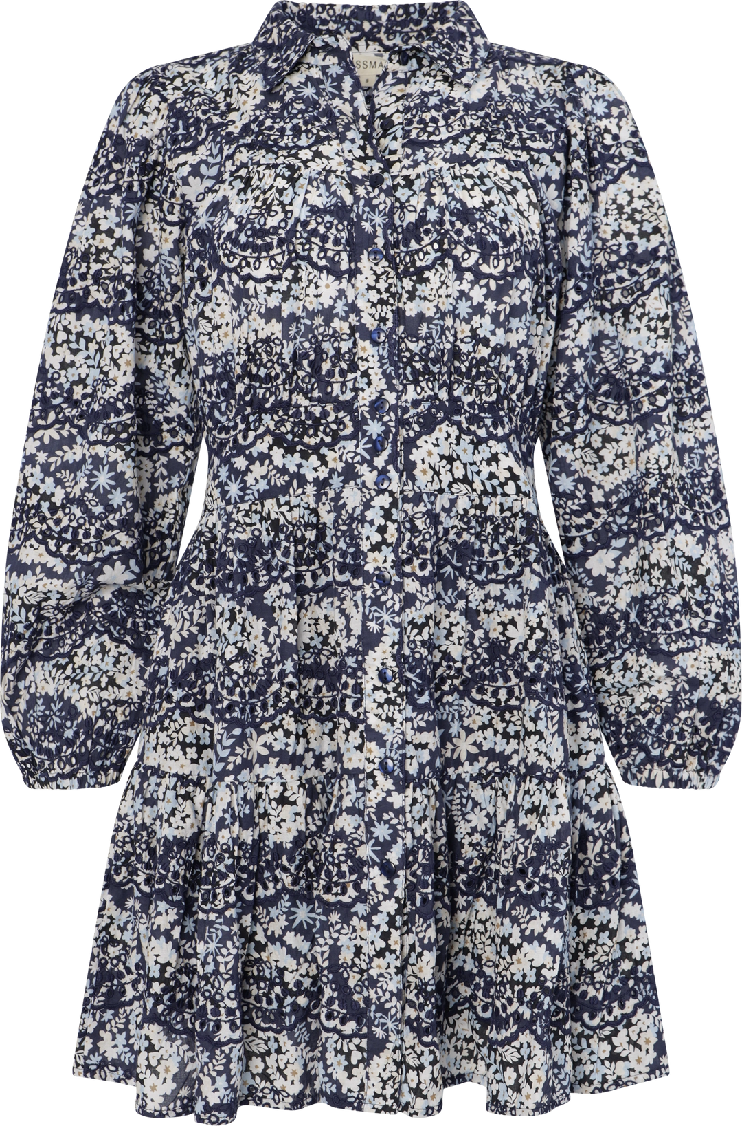 Vicky Dress - Blue Flower