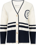 Gant Varsity V-Neck Cardigan - Cream