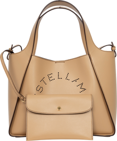 Logo Crossbody Tote Bag - Fawn