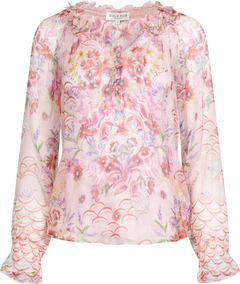 Monica Blouse W/Applique - Pink