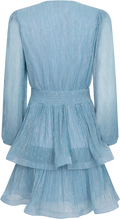 Jade Wave Plisse Dress - Light Blue