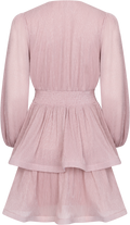 Jade Wave Plisse Dress - Light Pink