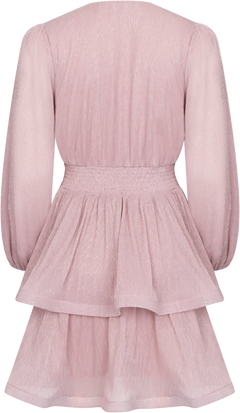 Jade Wave Plisse Dress - Light Pink