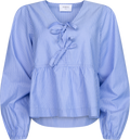 Esra Bow Blouse - Blue