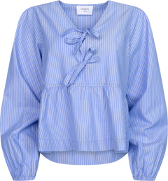 Esra Bow Blouse - Blue