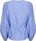 Esra Bow Blouse - Blue