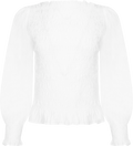 Tiril Smock Top - White