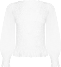 Tiril Smock Top - White