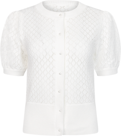 Kari Crochet Tee - Off White