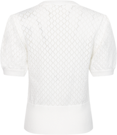 Kari Crochet Tee - Off White