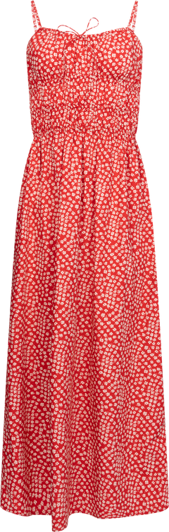 Marianne Midi Dress - Allura Floral - Red