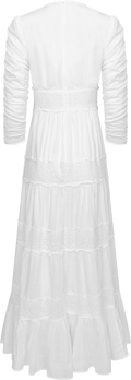 Cotton Slub Maxi Dress - White