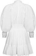 Cotton Slub Mini Dress - White