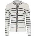Ribbed Breton Cardigan - Cream