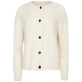 Lulu Ls Knit Short Cardigan B Noos - Snow White Melange