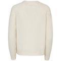 Lulu Ls Knit Short Cardigan B Noos - Snow White Melange