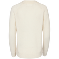 Lulu Ls Knit O-Neck B Noos - Snow White Melange