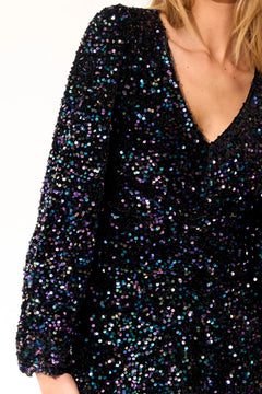 Teagan LG Dress - Lilac/Black