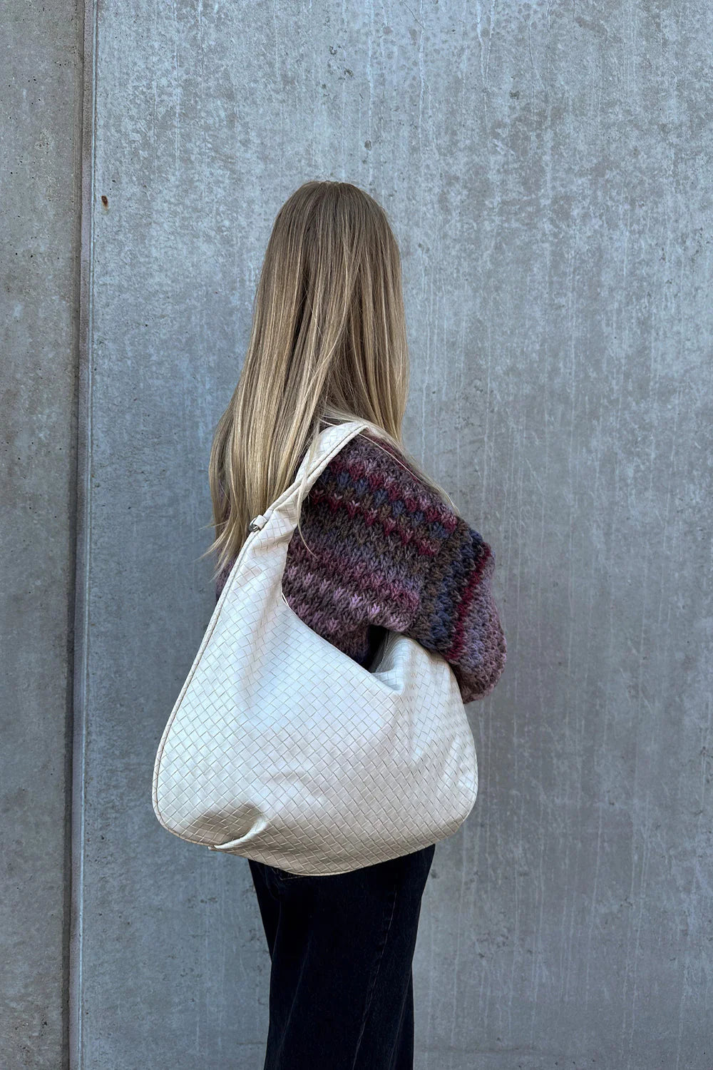 Peony Hobo Bag - Beige