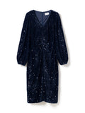 Teagan Lg Dress - Navy Blue