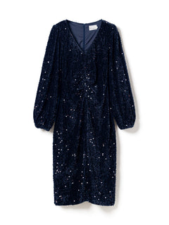 Teagan Lg Dress - Navy Blue