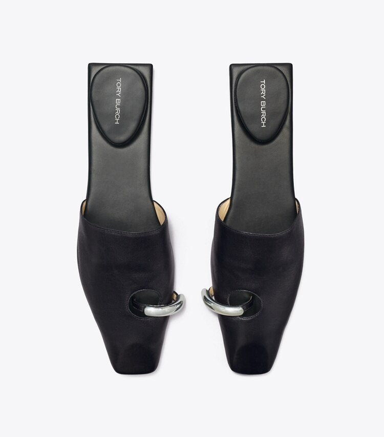 Pierced Mule - Perfect Black/Silver