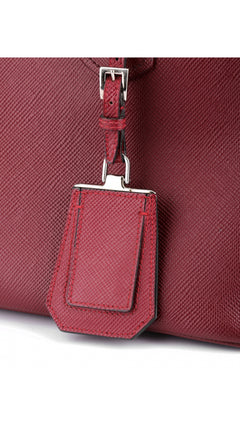 Prada Double Saffiano Medium Shoulder Bag - Red