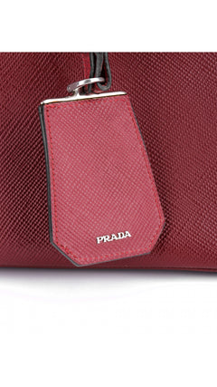 Prada Double Saffiano Medium Shoulder Bag - Red
