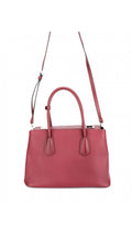 Prada Double Saffiano Medium Shoulder Bag - Red