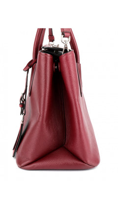Prada Double Saffiano Medium Shoulder Bag - Red