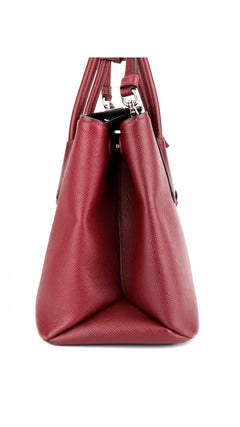 Prada Double Saffiano Medium Shoulder Bag - Red